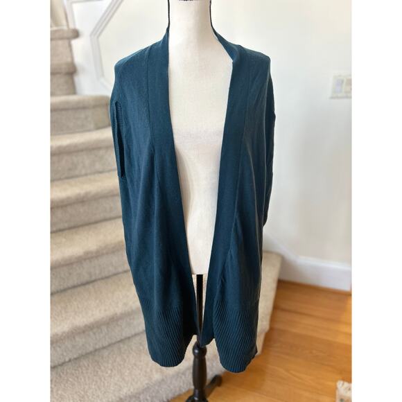 Diane Von Furstenberg Dark Green Wool Cashmere Cape Cardigan - Picture 1 of 7